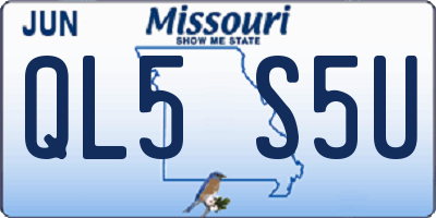 MO license plate QL5S5U