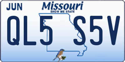MO license plate QL5S5V
