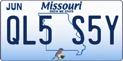 MO license plate QL5S5Y
