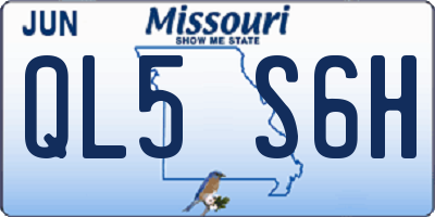 MO license plate QL5S6H