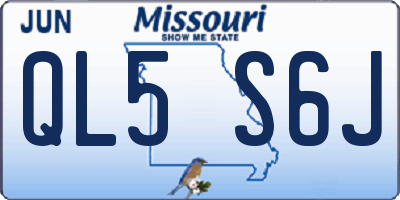 MO license plate QL5S6J