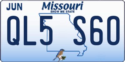 MO license plate QL5S6O