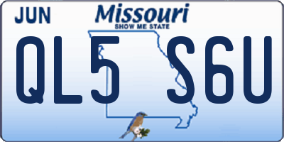 MO license plate QL5S6U