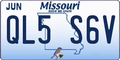 MO license plate QL5S6V