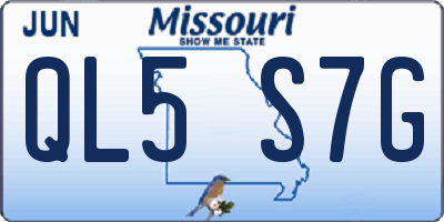 MO license plate QL5S7G