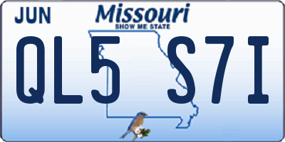 MO license plate QL5S7I