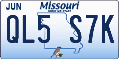 MO license plate QL5S7K