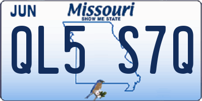 MO license plate QL5S7Q