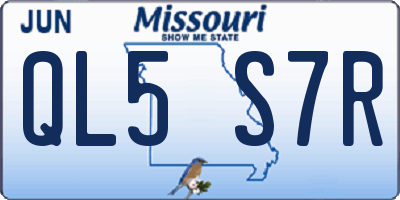 MO license plate QL5S7R