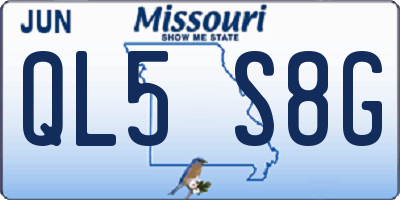 MO license plate QL5S8G