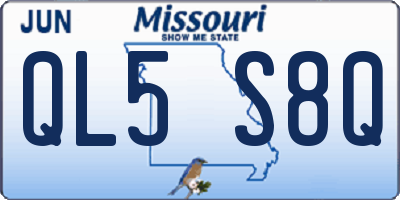 MO license plate QL5S8Q