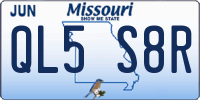 MO license plate QL5S8R