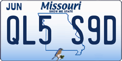 MO license plate QL5S9D