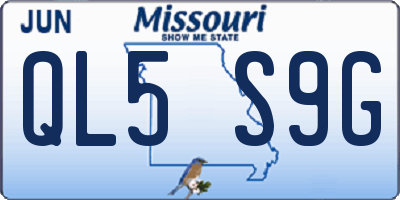 MO license plate QL5S9G