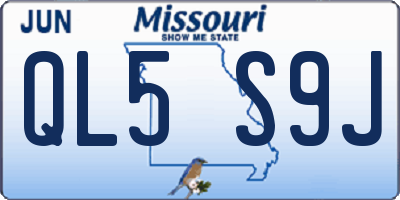 MO license plate QL5S9J