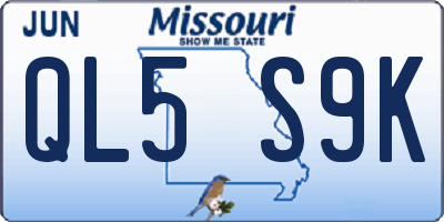 MO license plate QL5S9K
