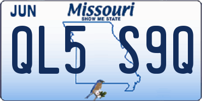 MO license plate QL5S9Q