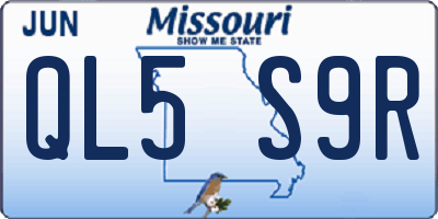 MO license plate QL5S9R
