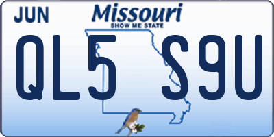MO license plate QL5S9U