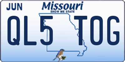 MO license plate QL5T0G