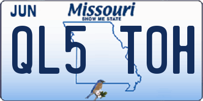 MO license plate QL5T0H