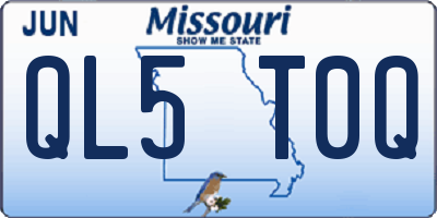MO license plate QL5T0Q