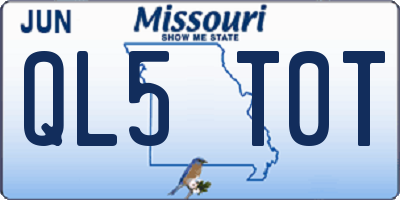 MO license plate QL5T0T