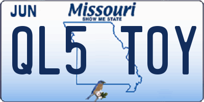 MO license plate QL5T0Y