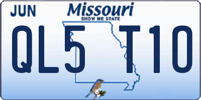 MO license plate QL5T1O