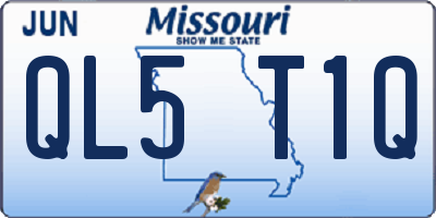 MO license plate QL5T1Q