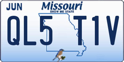 MO license plate QL5T1V