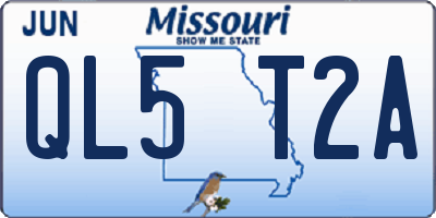 MO license plate QL5T2A