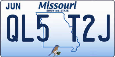 MO license plate QL5T2J