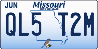 MO license plate QL5T2M