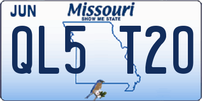 MO license plate QL5T2O