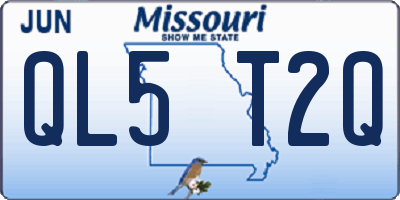 MO license plate QL5T2Q
