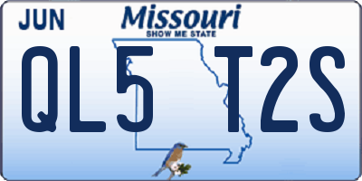 MO license plate QL5T2S