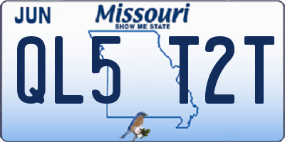 MO license plate QL5T2T
