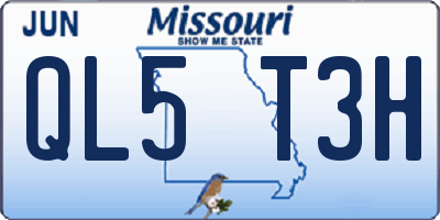 MO license plate QL5T3H