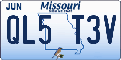 MO license plate QL5T3V