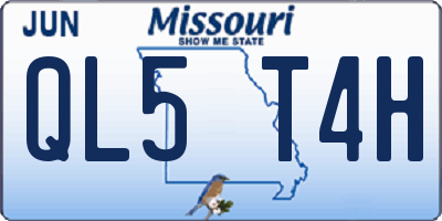 MO license plate QL5T4H