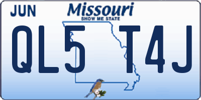 MO license plate QL5T4J