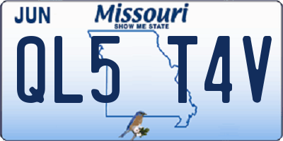 MO license plate QL5T4V
