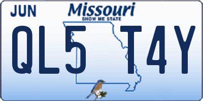 MO license plate QL5T4Y