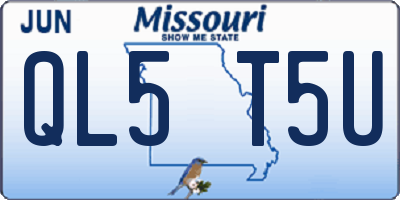 MO license plate QL5T5U