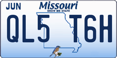 MO license plate QL5T6H