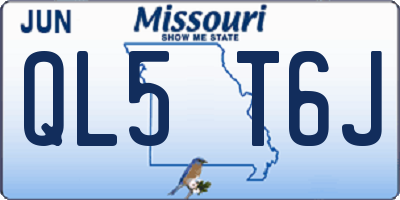 MO license plate QL5T6J