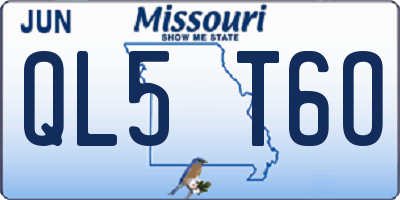 MO license plate QL5T6O