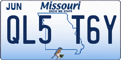 MO license plate QL5T6Y
