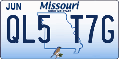 MO license plate QL5T7G